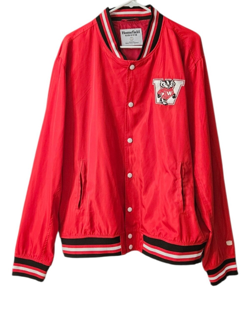 Homefield Wisconsin Badgers Bomber Jacket Men's XL Red UW-Madison